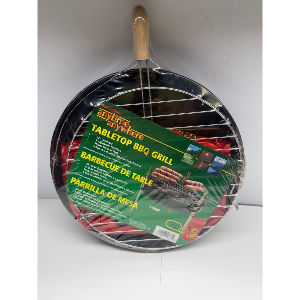 MarshAllan Anytime Anywhere Tabletop BBQ Grill 12in Portable Charcoal Grill 115H